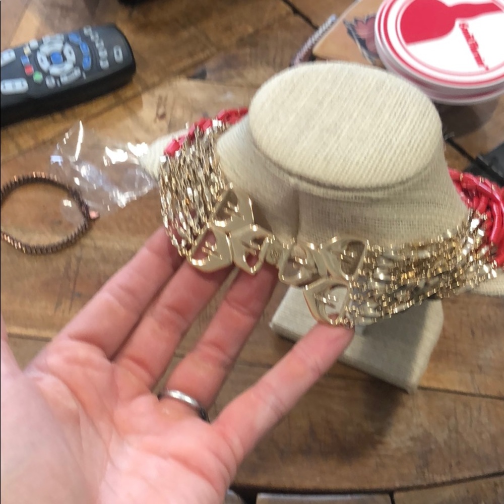 Red Statement Necklace - image 3